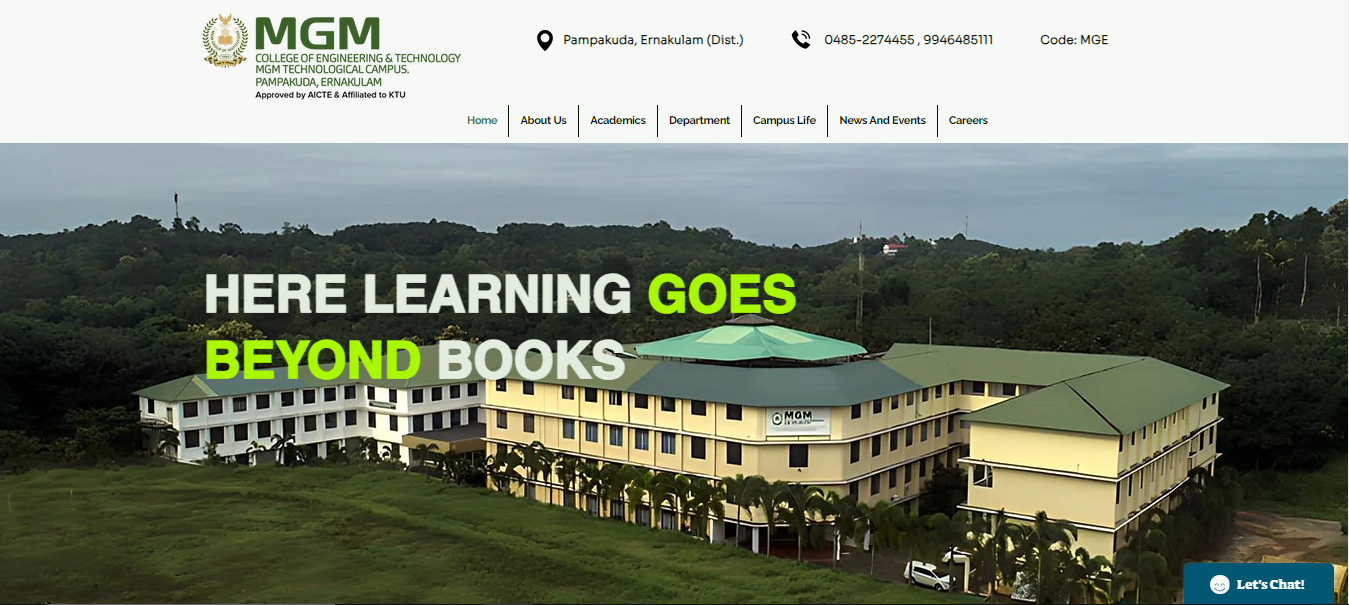 MGM College webdesign in Meppayur